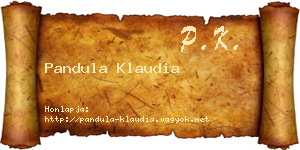Pandula Klaudia névjegykártya